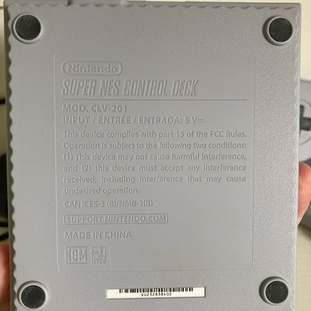 Super Nintendo NES Control Deck